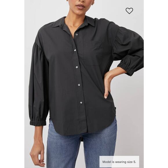 RAILS Winnie black button-up top - size medium - OB - Picture 1 of 9